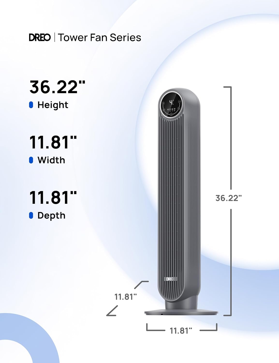 Dreo Nomad One Tower Fan Floor Fan Bladeless Standing Fan