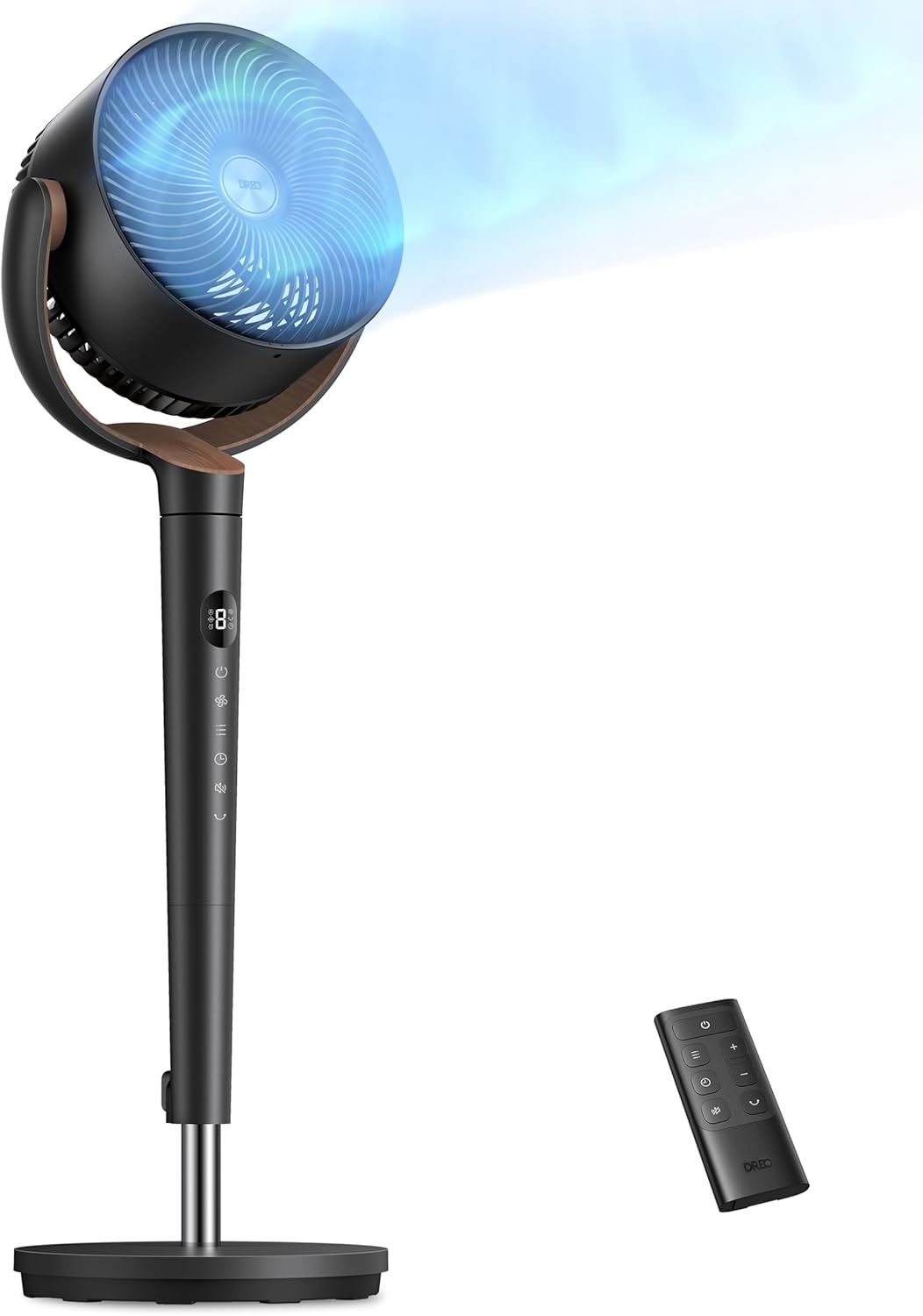 Dreo Standing Floor Fan for Bedroom, Quiet Pedestal Fans for Room