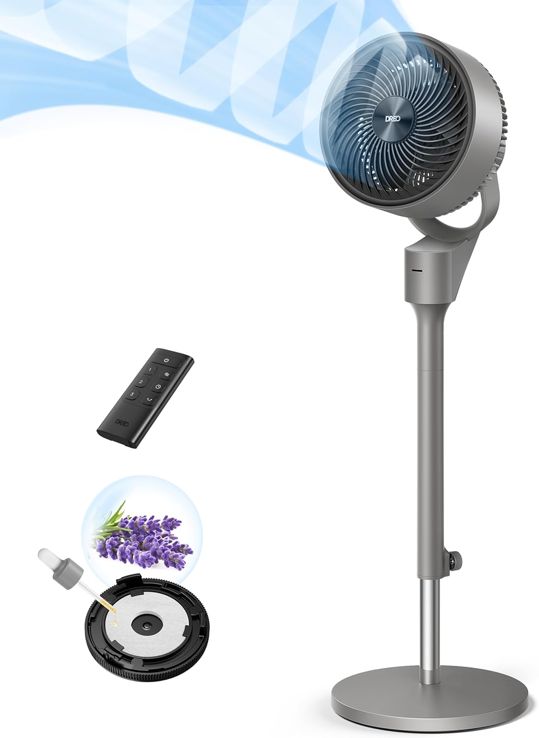 Dreo Fan for Bedroom Standing Fan Pedestal Fans Air Circulator