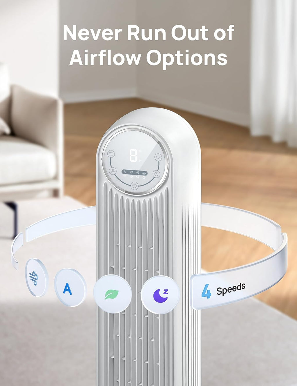 Dreo Nomad One Tower Fan Floor Fan Bladeless Standing Fan