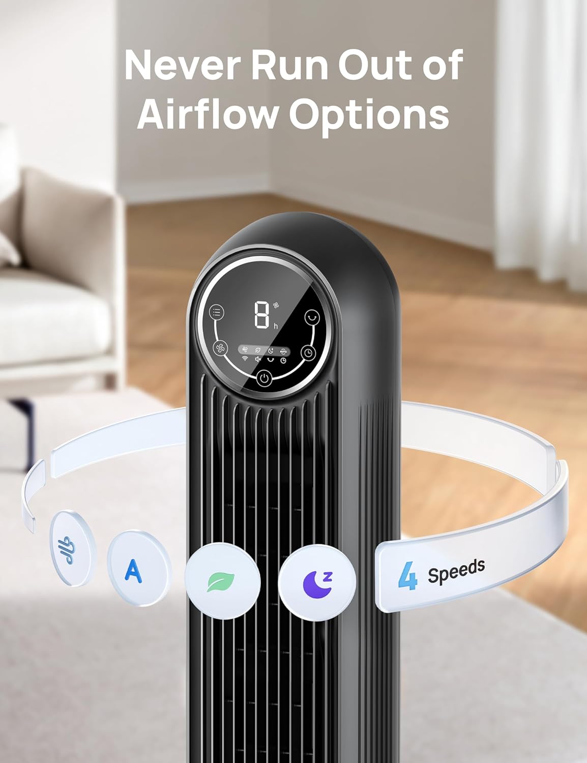 Dreo Nomad One Tower Fan Floor Fan Bladeless Standing Fan