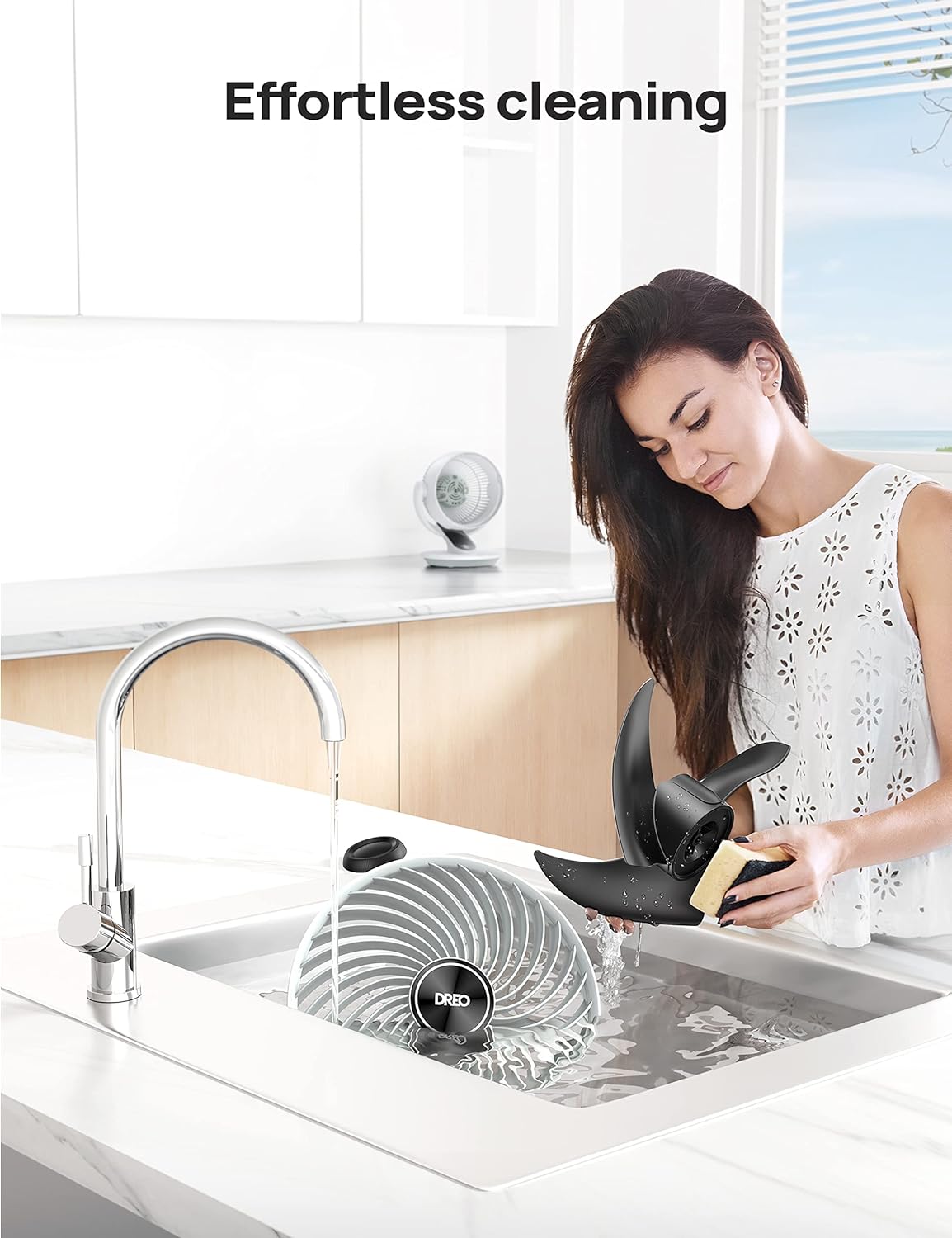 Dreo Fan for Bedroom, 13-Inch Oscillating Table Air Circulator Fan for Whole Room, 120° Tilt Adjustment, 28dB Ultra-Quiet, 70ft Powerful Airflow, 4 Speeds Desk Fans with Remote for Home, Office