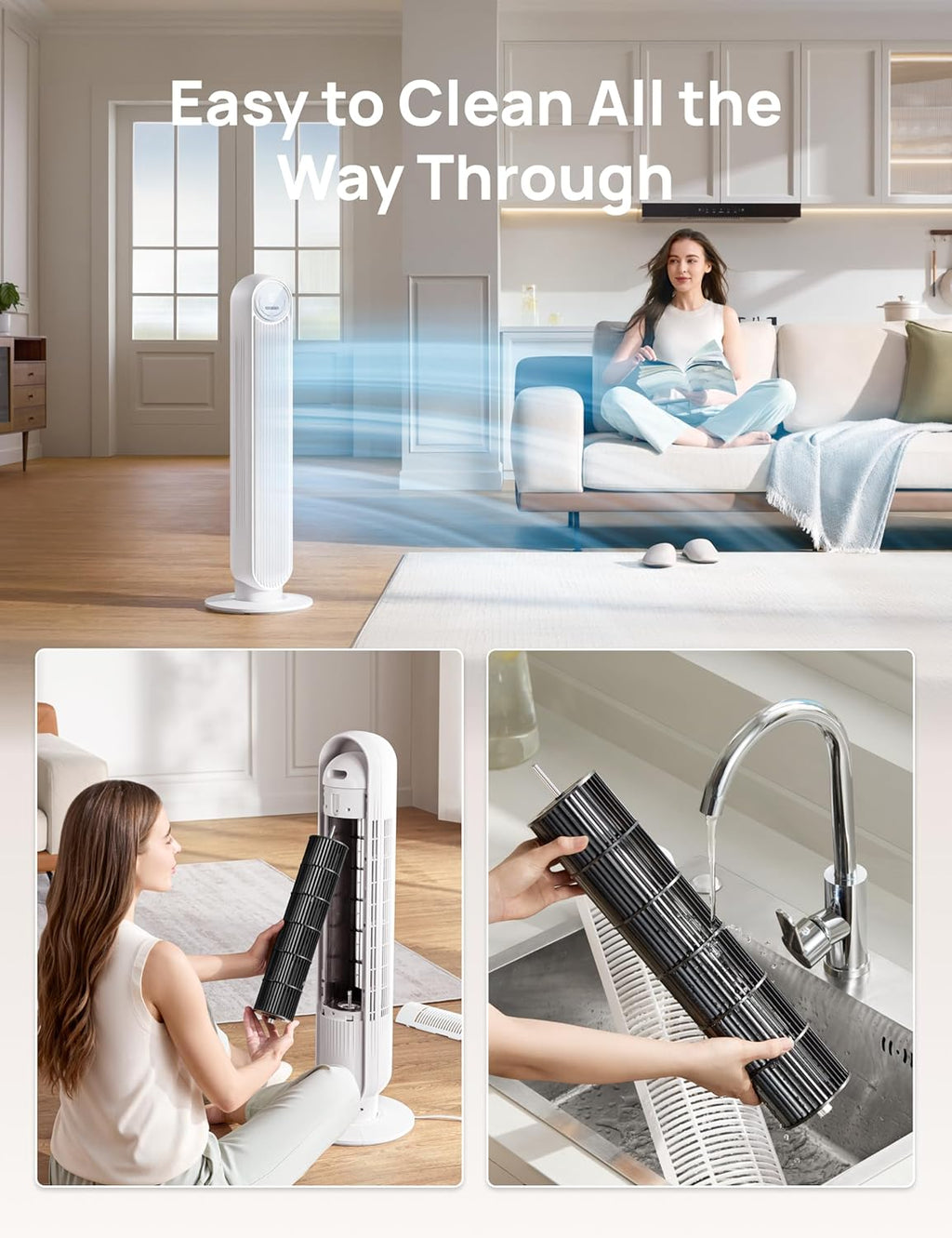 Dreo Nomad One Tower Fan Floor Fan Bladeless Standing Fan