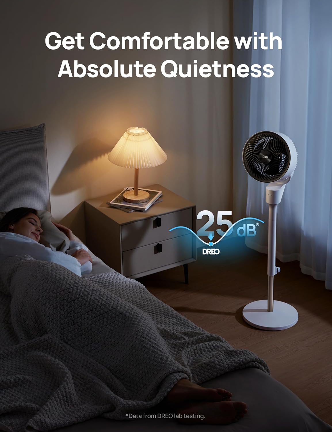 Dreo Fan for Bedroom Standing Fan Pedestal Fans Air Circulator