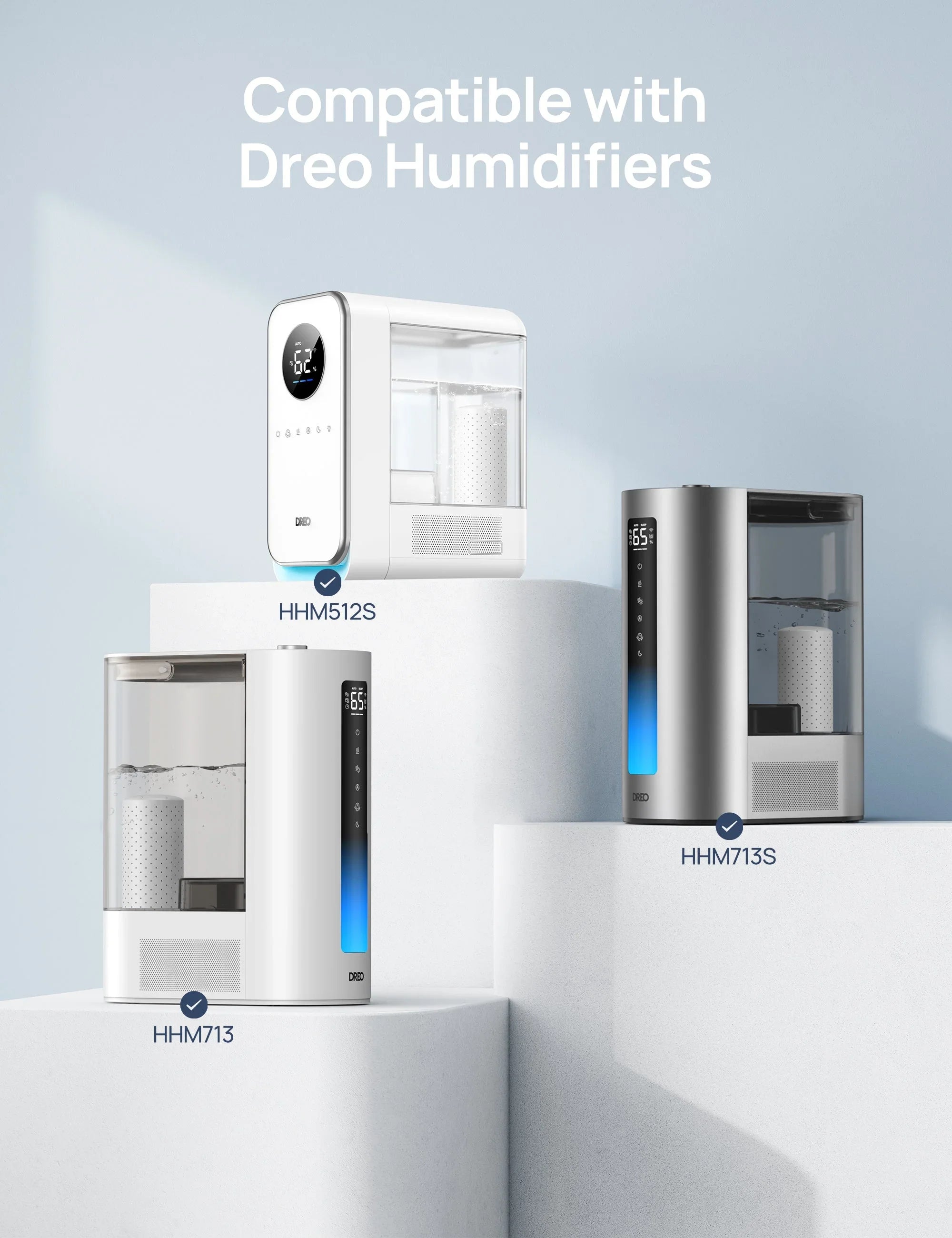 Demineralization Cartridge for Humidifiers - 3-Pack, Compatible with Dreo Humidifiers HM512S/713/713S/717S - DREO
