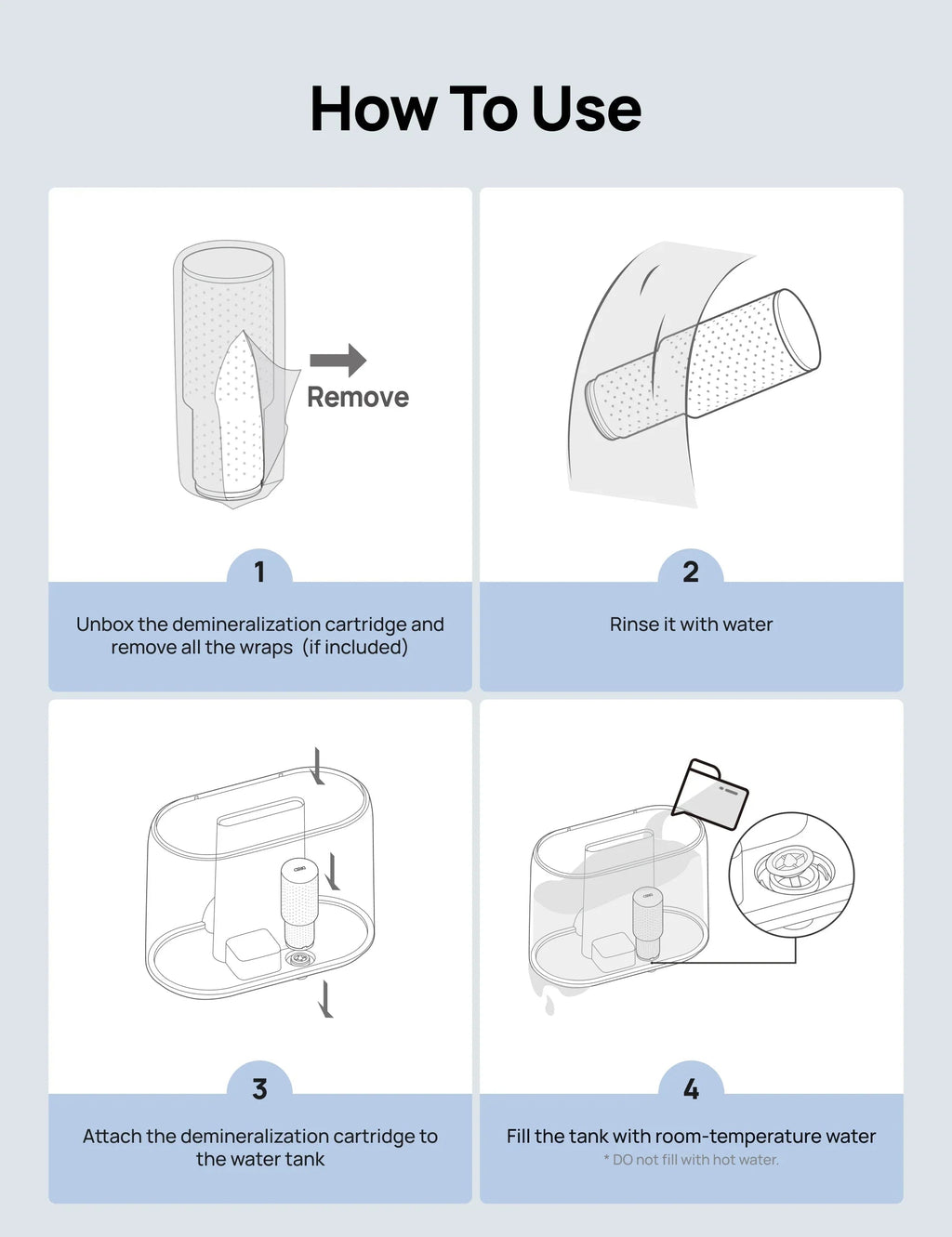Demineralization Cartridge for Humidifiers - 3-Pack,Compatible with Dreo Humidifiers HM311/311S/524/524S/306 - DREO